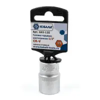 Головка торцевая 1/2", 19 мм, Cr-V, КОБАЛЬТ, подвес