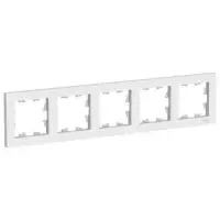 Рамка пятиместная AtlasDesign белая, Systeme Electric ATN000105