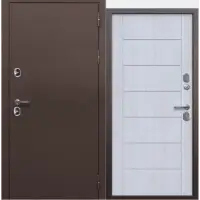 Дверь мет. FERRONI ISOTERMA 960х2050 "Пр" Металл медный антик/астана милки МДФ (с терморазрывом)