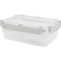 Контейнер герметичный для продуктов БЕРГЕН с защелками 0,8л пепельный жемчуг