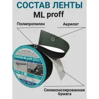 Лента Изоспан ML proff 50мм*25м односторонняя клейкая на ПЭ основе, усиленная сетчатым волокном