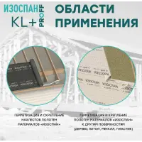 Лента Изоспан KL+ двухсторонняя клейкая на нетканой основе 25мм*25м