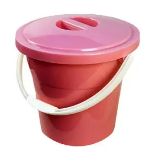 Ведро 12 л евро пищевое с крышкой пластик, цвет в ассортименте