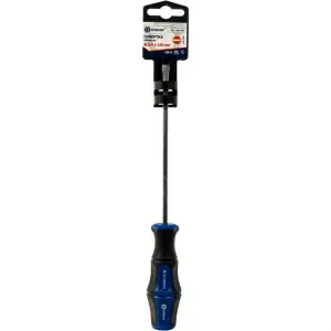 Отвёртка плоская SL 5,0 х 150 мм, КОБАЛЬТ, Ultra Grip, CR-V, двухкомпонентная рукоятка, подвес