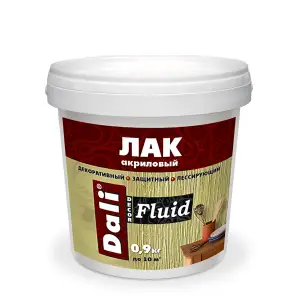 Лак защитно-декоративный Dali-Decor Fluid (бесцветный) 0,9кг ( Т-ра перевозки не ниже +5град)