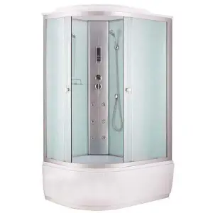 Кабина душевая NIAGARA 1200х800х2150, высокий поддон, стекло МАТОВОЕ, электрика, радио, арт. NG-3320-14R