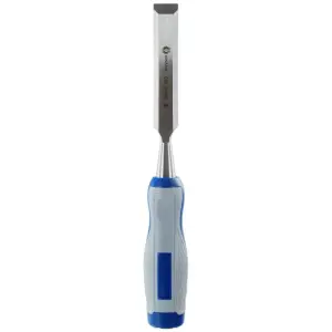 Стамеска плоская 20 х 140 мм, CR-V, КОБАЛЬТ, двухкомпонентная рукоятка, 1 шт, блистер