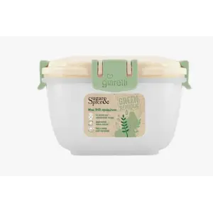 Контейнер для продуктов Green Republic герметичный 1л квадратный, лён