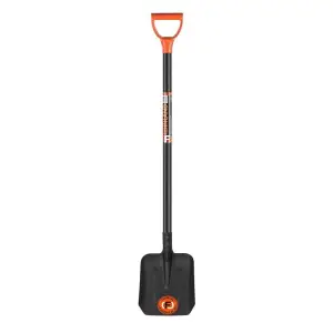 Лопата совковая FINLAND с ребрами жесткости глубокая, с черенком