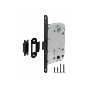 Защелка сантехническая с пластиковым язычком PALIDORE L2050 BLACK черный