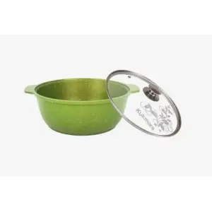 Жаровня-кастрюля Kukmara ж31tsl литая стекл. кр. 3.0л АП (Trendy style lime)