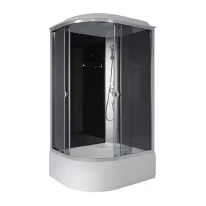 Кабина душевая NIAGARA Eco 1000х800х2150, высокий поддон (40 см), стекло ЧЕРНОЕ, арт.E100/80/40R/TN