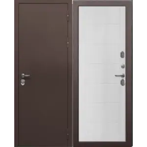 Дверь мет. FERRONI ISOTERMA 960х2050 "Пр" Металл медный антик/астана милки МДФ (с терморазрывом)
