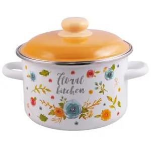 Кастрюля Appetite Floral kitchen 6RD221M эмаль 5,5л