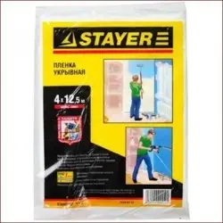 Пленка-тент защитный STAYER Standard HDPE 7мкм, 4х12,5м
