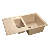 Мойка композитная GRANFEST Quadro GF-Q775KL 775х500 Бежевый с секцией для разморозки и крылом