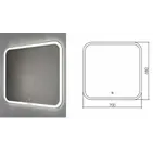 Зеркало GROSSMAN Comfort LED 70х68 с подсветкой и сенсорным выключателем
