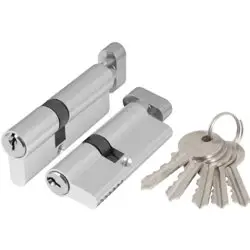 Цилиндр Ajax (Аякс) с вертушкой AX102/70 mm (30+10+30) CP хром 5 ключей