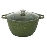 Жаровня-кастрюля Kukmara литая стекл. кр. 3.0л АП Trendy style malachite, ж31tsml