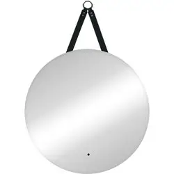 Зеркало Continent Best D650 с Led фоновой подсветкой, бесконтактным сенсором, на ремне из натуральной кожи черного цвета
