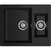 Мойка композитная GRANFEST Quadro 610х500 Чёрный с секцией для разморозки