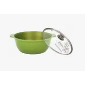 Жаровня-кастрюля Kukmara ж31tsl литая стекл. кр. 3.0л АП (Trendy style lime)