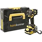 Гайковерт ударный бесщеточный Hanskonner PLATINUM 18В, 1BatterySystem, 420Нм,1/2",1x4Ач,кейс